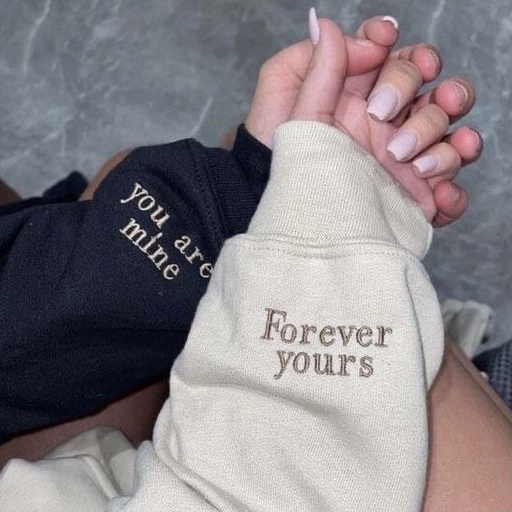 personalized embroidered sleeve initial hoodie